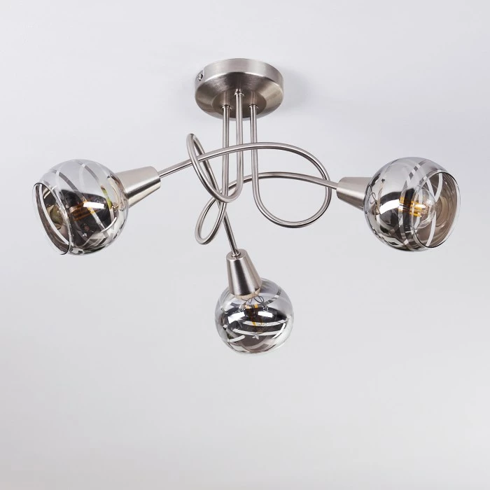 Hofstein Warga Deckenleuchte LED Nickel-Matt, 3-flammig – Bild 10