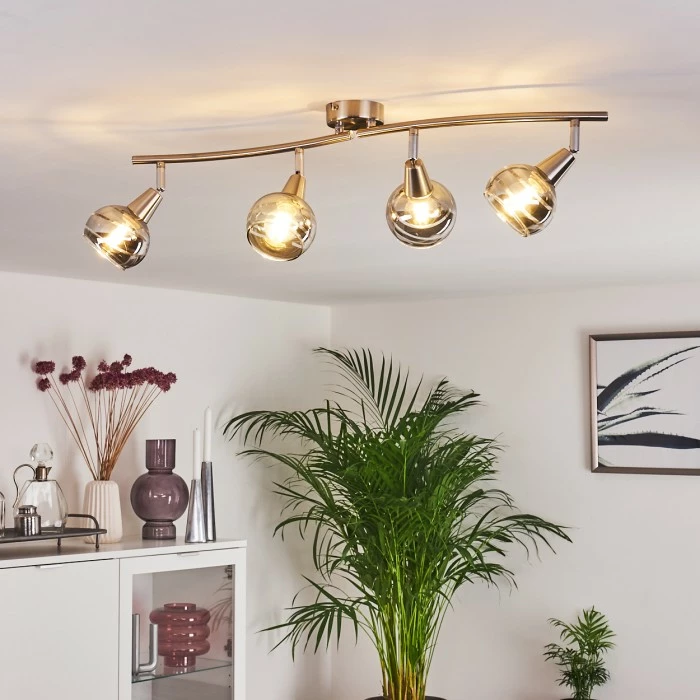 Hofstein Warga Deckenleuchte LED Nickel-Matt, 4-flammig – Bild 7