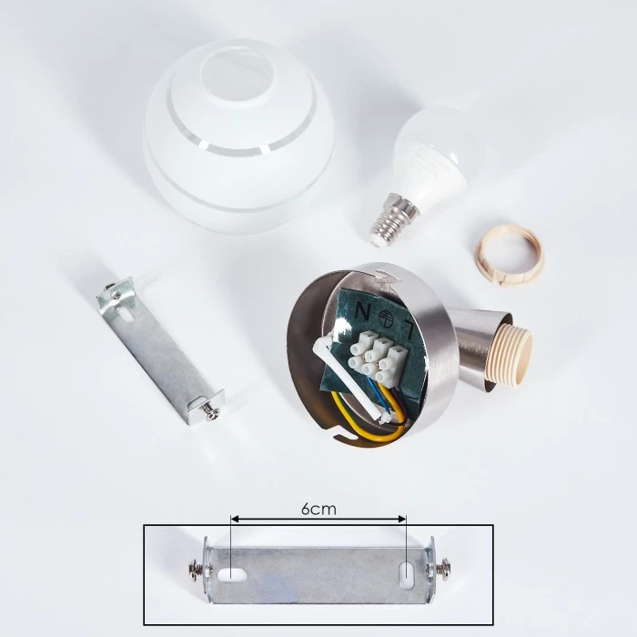 Hofstein Warga Deckenleuchte LED Nickel-Matt, 1-flammig – Bild 5