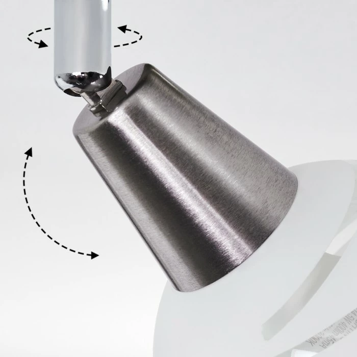 Hofstein Warga Deckenleuchte LED Nickel-Matt, 1-flammig – Bild 6