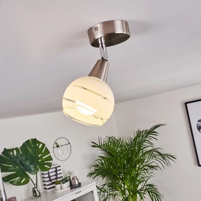 Hofstein Warga Deckenleuchte LED Nickel-Matt, 1-flammig – Bild 9