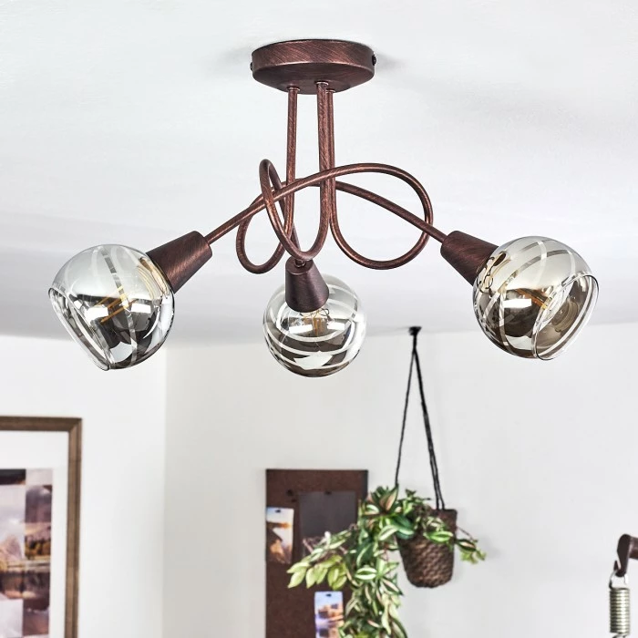 Hofstein Warga Deckenleuchte LED Bronze, 3-flammig – Bild 2