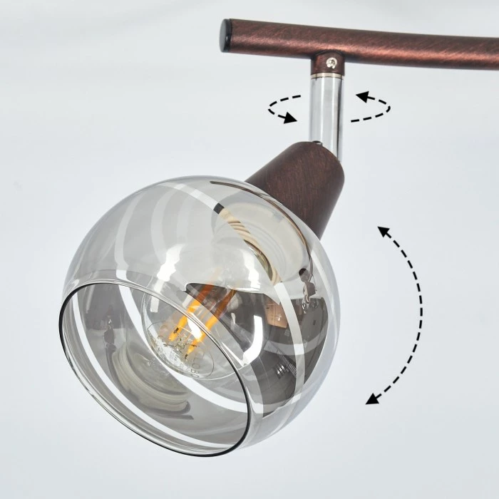 Hofstein Warga Deckenleuchte LED Bronze, 4-flammig – Bild 6