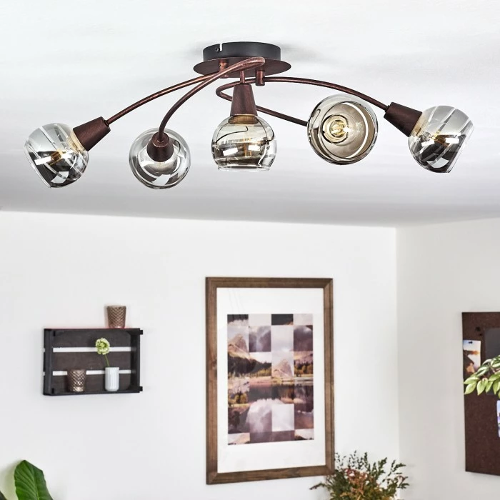 Hofstein Warga Deckenleuchte LED Bronze, 4-flammig – Bild 10