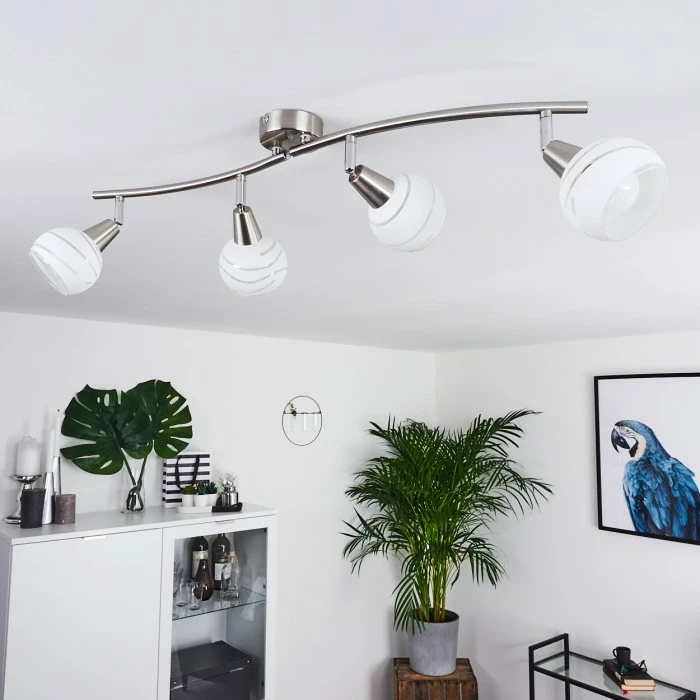 Hofstein Warga Deckenleuchte LED Nickel-Matt, 4-flammig – Bild 2