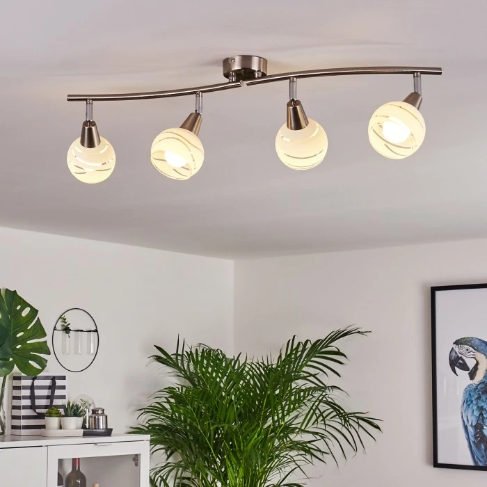 Hofstein Warga Deckenleuchte LED Nickel-Matt, 4-flammig – Bild 7