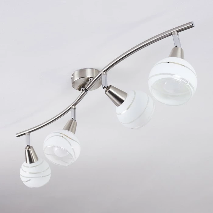 Hofstein Warga Deckenleuchte LED Nickel-Matt, 4-flammig – Bild 8