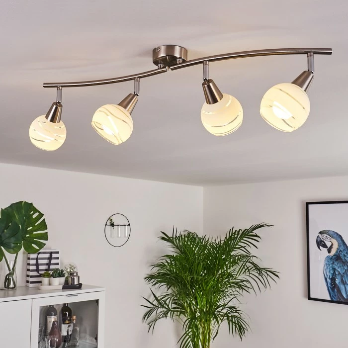 Hofstein Warga Deckenleuchte LED Nickel-Matt, 4-flammig – Bild 9