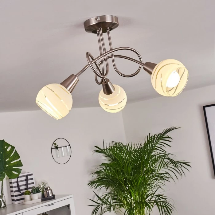 Hofstein Warga Deckenleuchte LED Nickel-Matt, 3-flammig – Bild 11