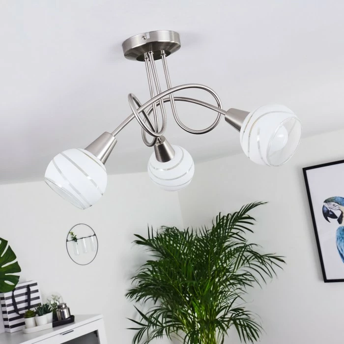 Hofstein Warga Deckenleuchte LED Nickel-Matt, 3-flammig – Bild 10