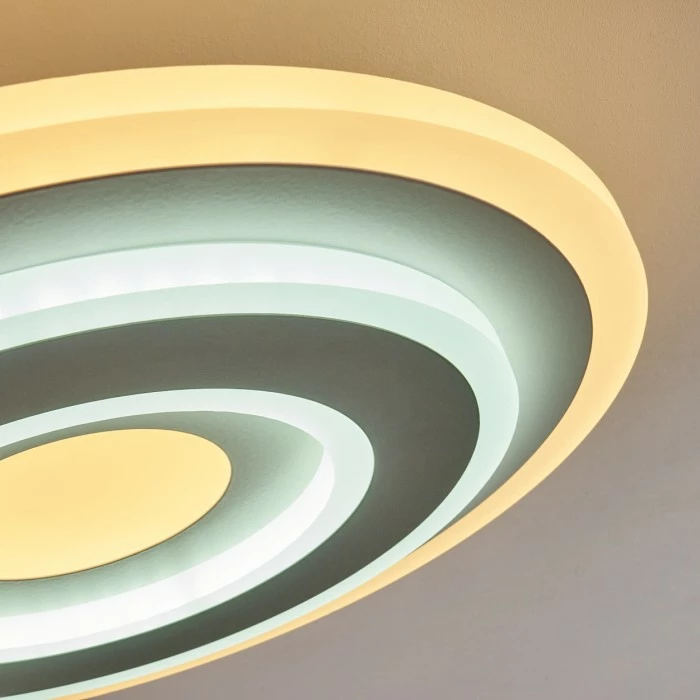 Hofstein Wawo Deckenpanel LED Grau, Weiß, 1-flammig, Fernbedienung – Bild 6