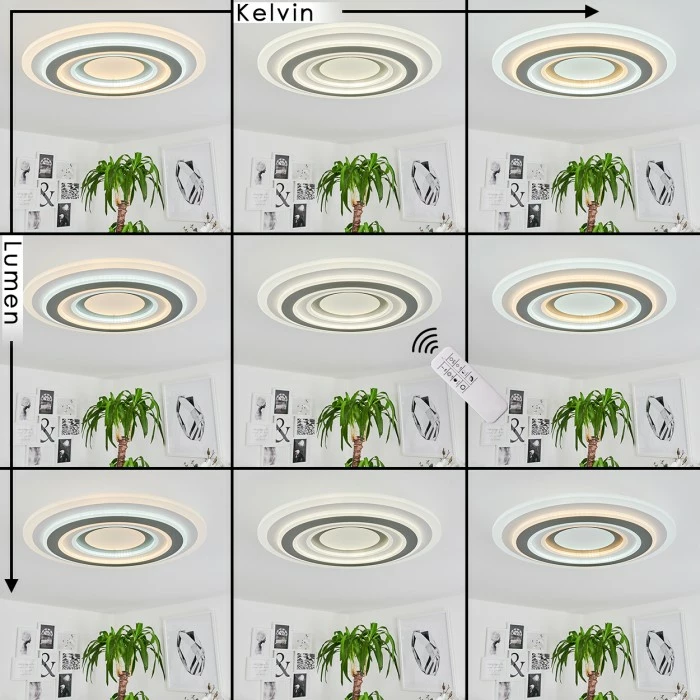Hofstein Wawo Deckenpanel LED Weiß, 1-flammig, Fernbedienung – Bild 2
