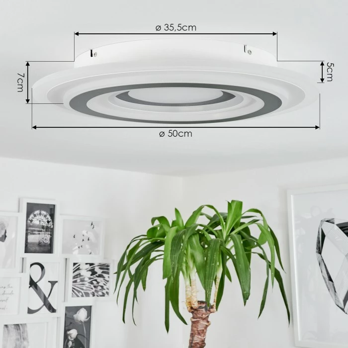 Hofstein Wawo Deckenpanel LED Weiß, 1-flammig, Fernbedienung – Bild 4