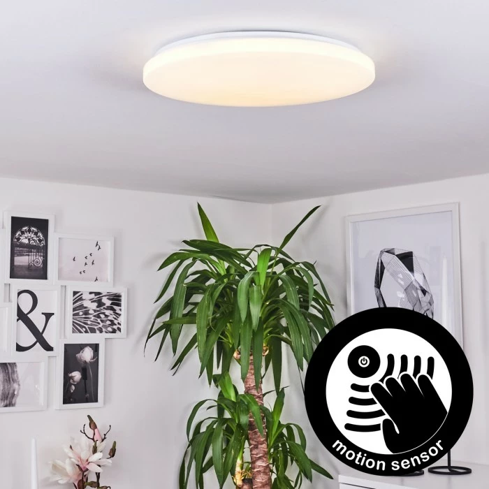 Hofstein Weesen Deckenpanel LED Weiß, 1-flammig, Bewegungsmelder