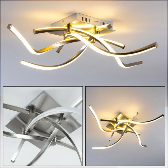 Hofstein Wellington Deckenleuchte LED Aluminium, 4-flammig – Bild 6