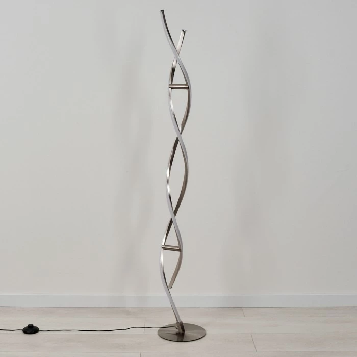 Hofstein Wellington Stehleuchte LED Edelstahl, 2-flammig – Bild 8