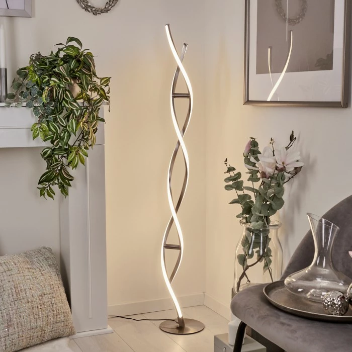 Hofstein Wellington Stehleuchte LED Edelstahl, 2-flammig – Bild 9