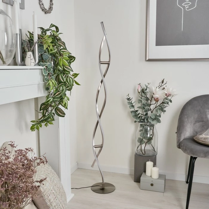 Hofstein Wellington Stehleuchte LED Edelstahl, 2-flammig – Bild 10