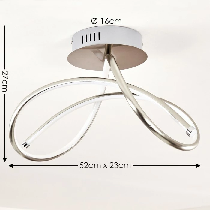 Hofstein Wengi Deckenleuchte LED Nickel-Matt, 1-flammig – Bild 2