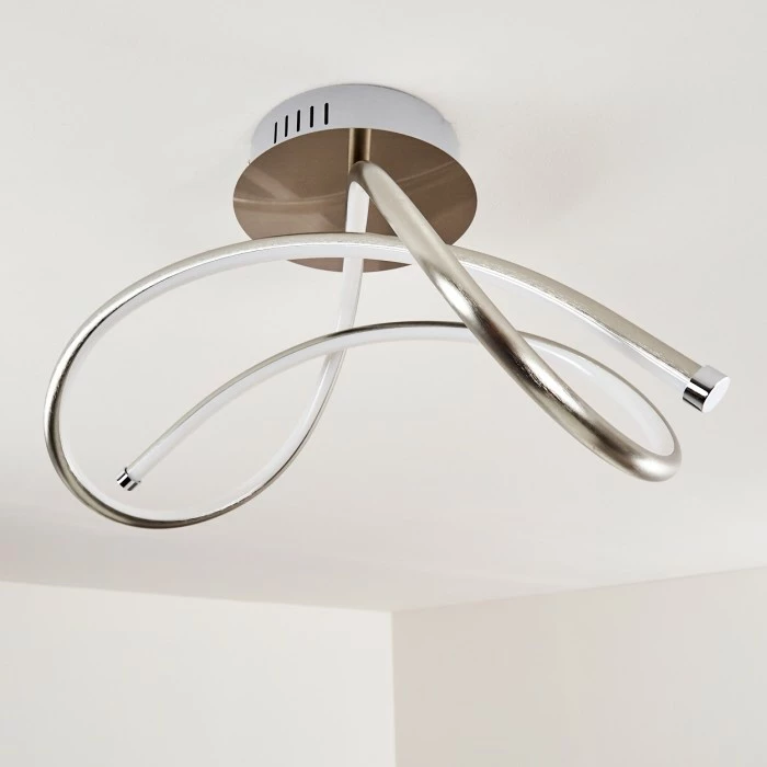 Hofstein Wengi Deckenleuchte LED Nickel-Matt, 1-flammig – Bild 12