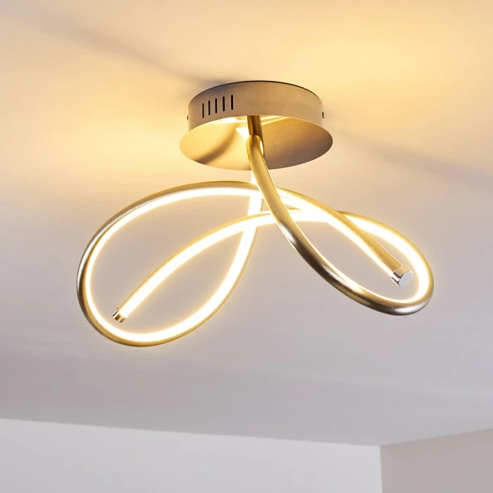 Hofstein Wengi Deckenleuchte LED Nickel-Matt, 1-flammig – Bild 3