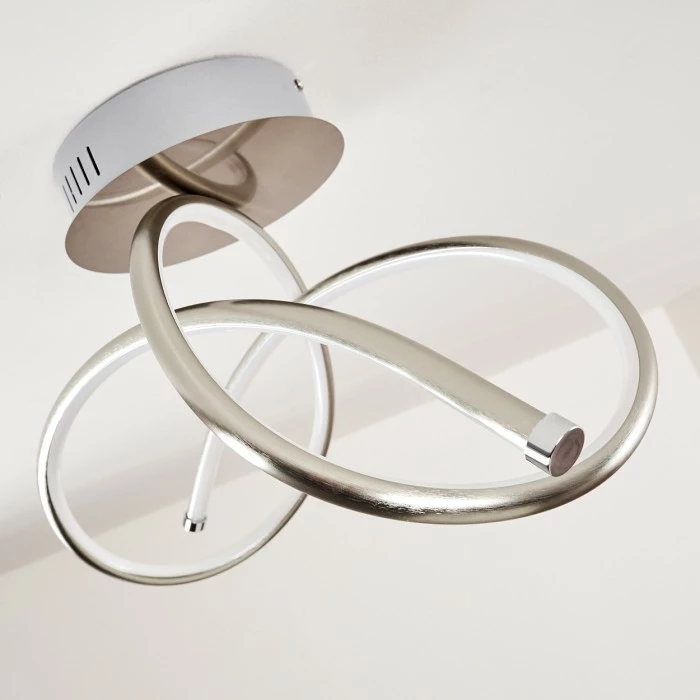 Hofstein Wengi Deckenleuchte LED Nickel-Matt, 1-flammig – Bild 5