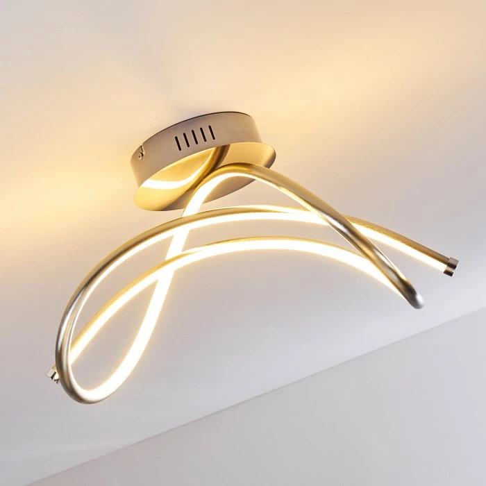 Hofstein Wengi Deckenleuchte LED Nickel-Matt, 1-flammig – Bild 6