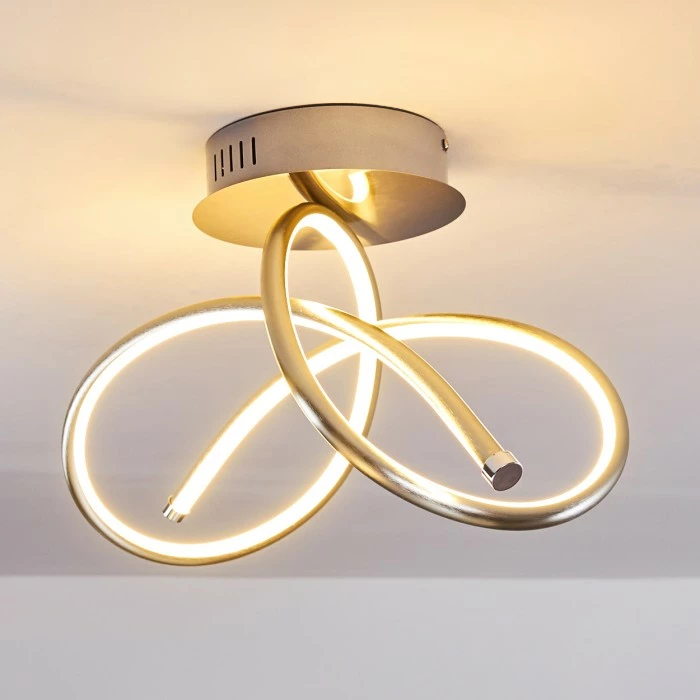 Hofstein Wengi Deckenleuchte LED Nickel-Matt, 1-flammig – Bild 7