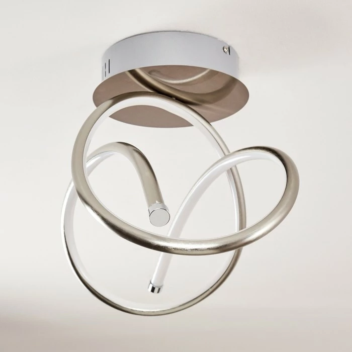 Hofstein Wengi Deckenleuchte LED Nickel-Matt, 1-flammig – Bild 8