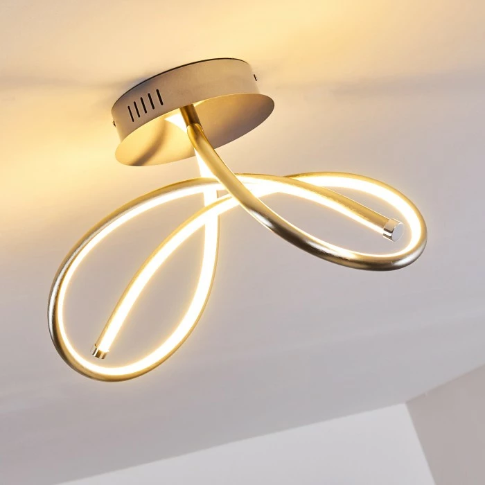 Hofstein Wengi Deckenleuchte LED Nickel-Matt, 1-flammig – Bild 10