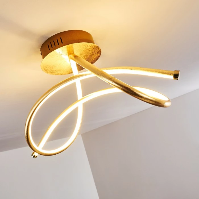 Hofstein Wengi Deckenleuchte LED Gold, 1-flammig – Bild 16