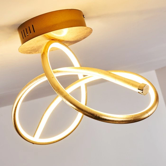 Hofstein Wengi Deckenleuchte LED Gold, 1-flammig – Bild 3