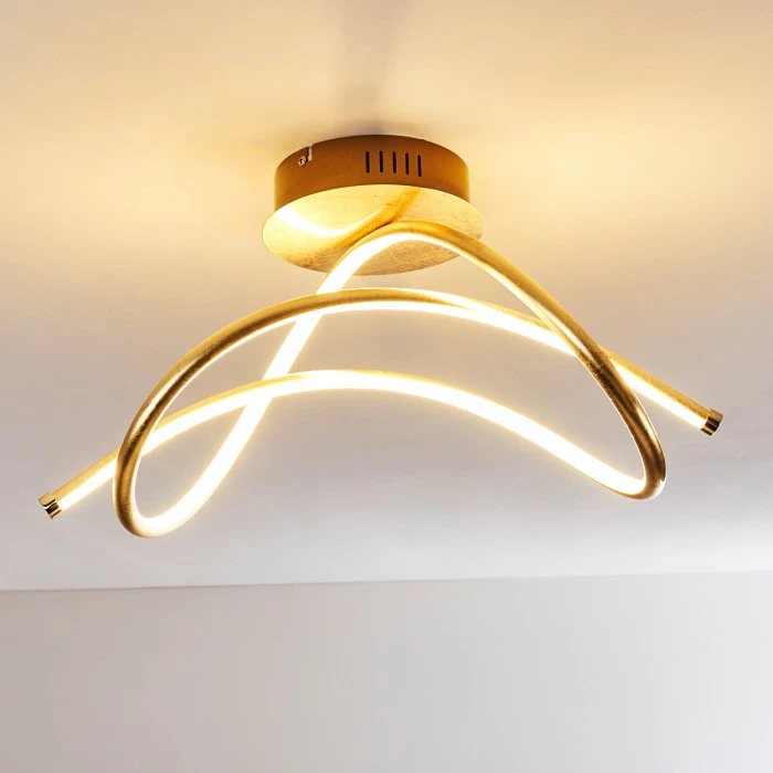 Hofstein Wengi Deckenleuchte LED Gold, 1-flammig – Bild 6