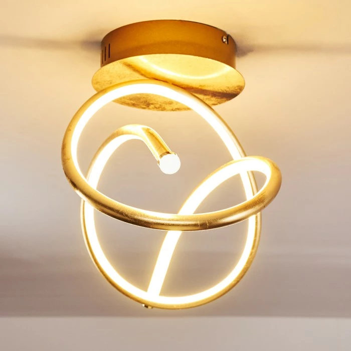Hofstein Wengi Deckenleuchte LED Gold, 1-flammig – Bild 7