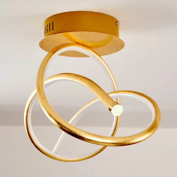 Hofstein Wengi Deckenleuchte LED Gold, 1-flammig – Bild 8