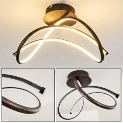 Hofstein Wengi Deckenleuchte LED Rostfarben, 1-flammig