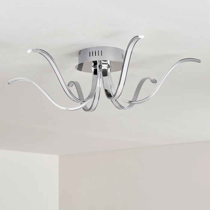 Hofstein Wikon Deckenleuchte LED Chrom, 6-flammig – Bild 17