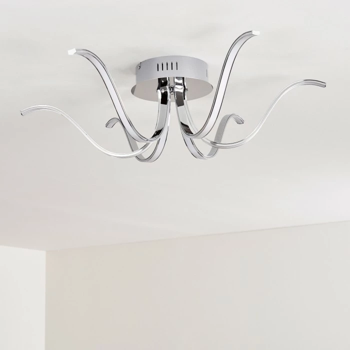 Hofstein Wikon Deckenleuchte LED Chrom, 6-flammig – Bild 20