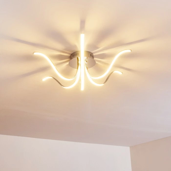 Hofstein Wikon Deckenleuchte LED Chrom, 6-flammig – Bild 3