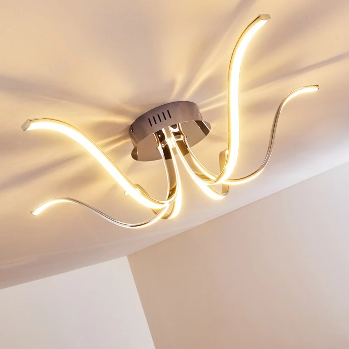 Hofstein Wikon Deckenleuchte LED Chrom, 6-flammig – Bild 4