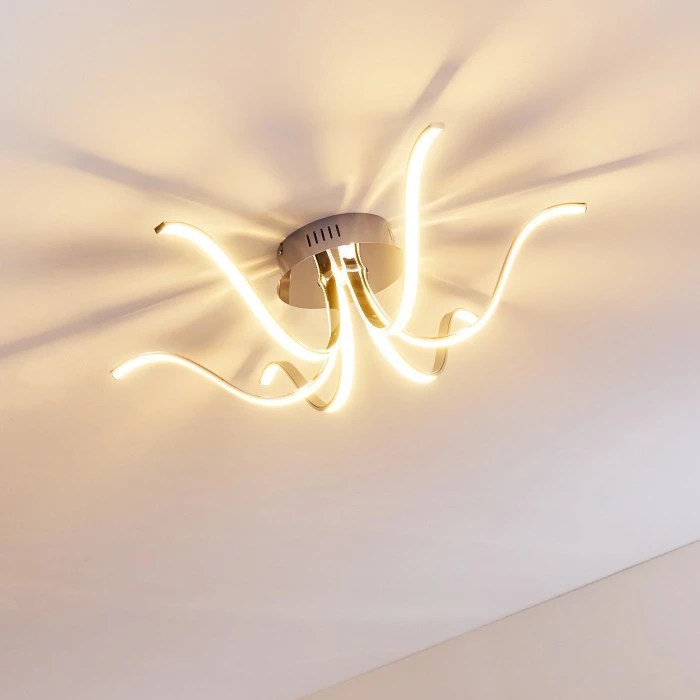 Hofstein Wikon Deckenleuchte LED Chrom, 6-flammig – Bild 9