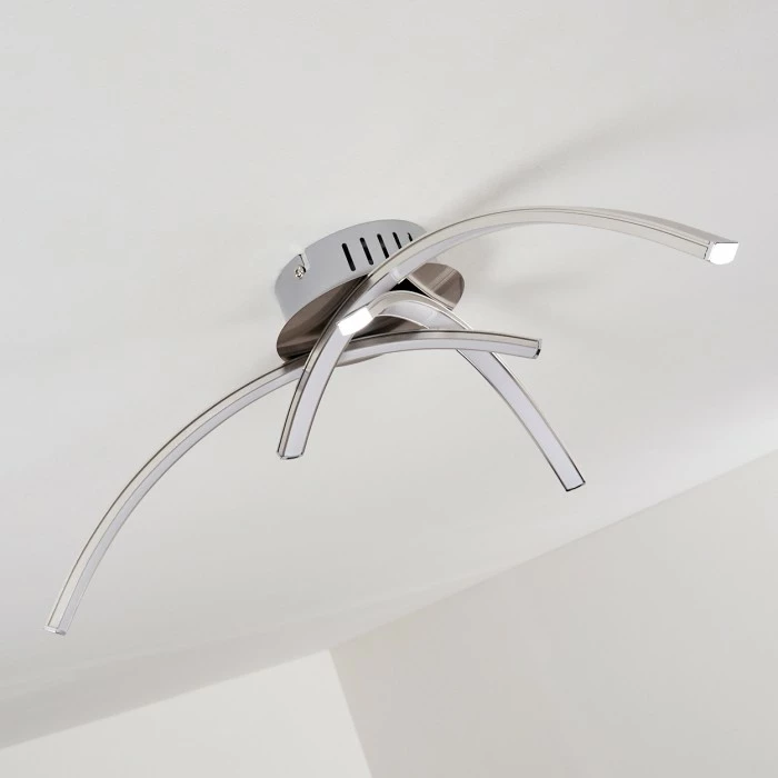 Hofstein Wikon Deckenleuchte LED Nickel-Matt, 3-flammig – Bild 13