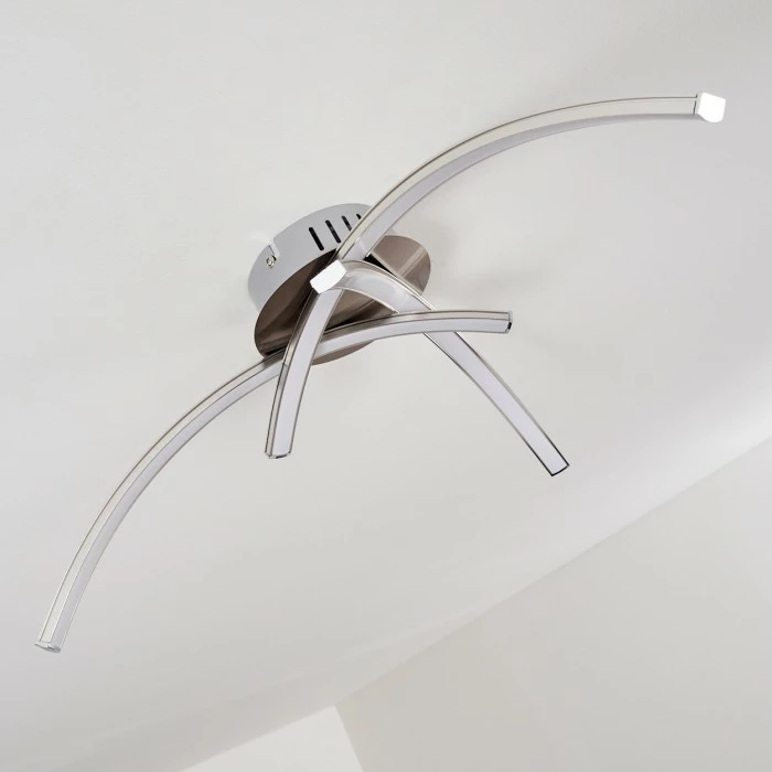 Hofstein Wikon Deckenleuchte LED Nickel-Matt, 3-flammig – Bild 16