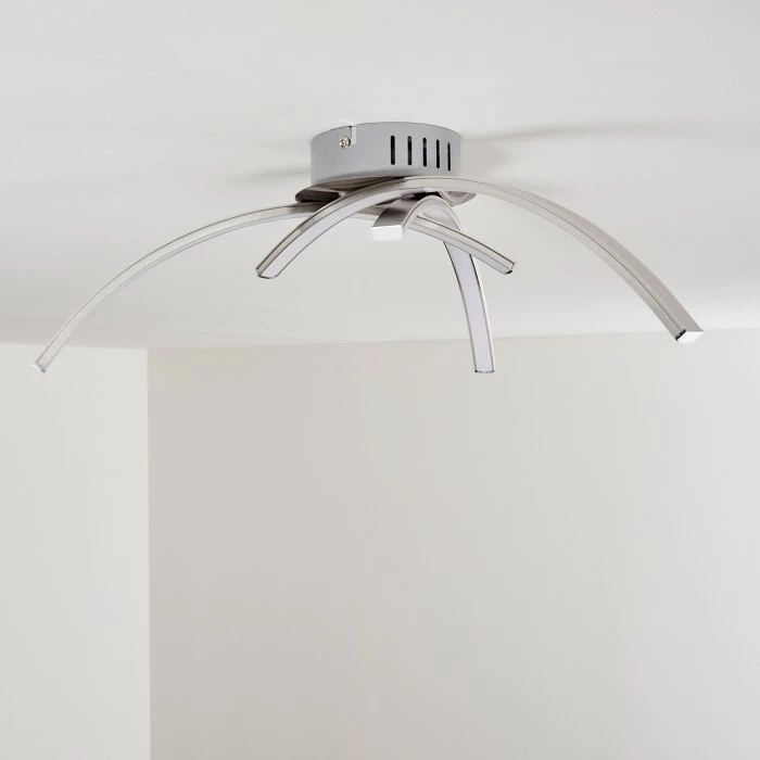 Hofstein Wikon Deckenleuchte LED Nickel-Matt, 3-flammig – Bild 17