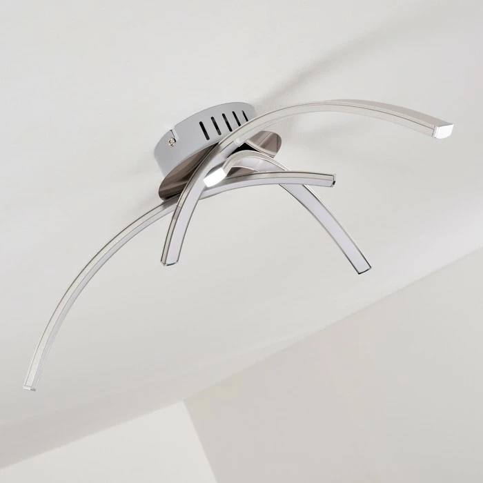 Hofstein Wikon Deckenleuchte LED Nickel-Matt, 3-flammig – Bild 7