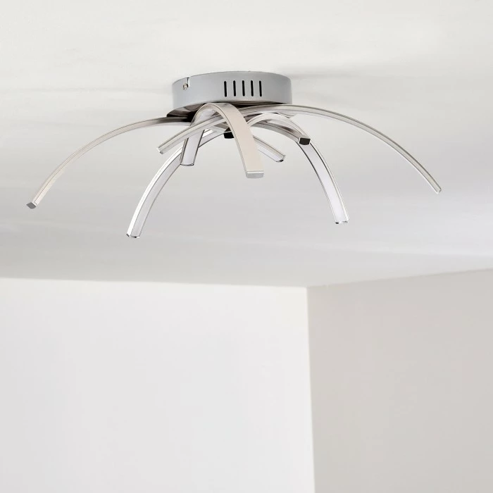 Hofstein Wikon Deckenleuchte LED Nickel-Matt, 5-flammig – Bild 12