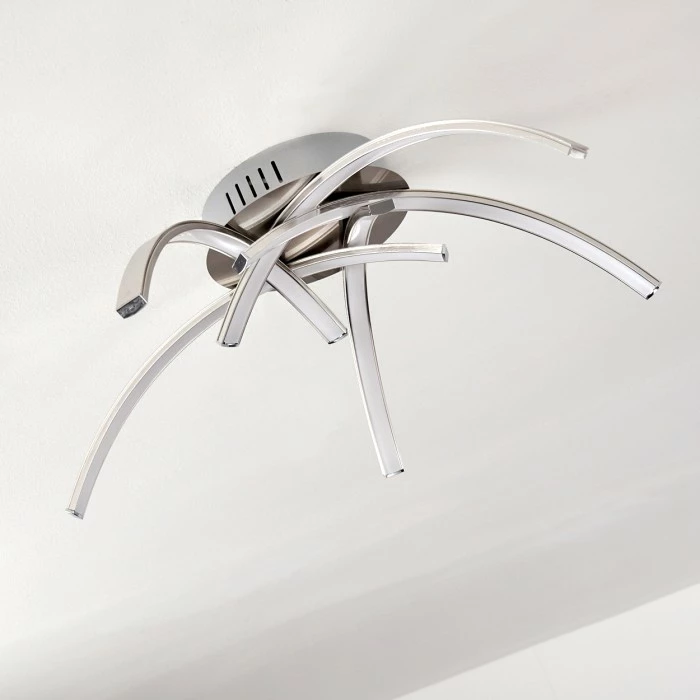 Hofstein Wikon Deckenleuchte LED Nickel-Matt, 5-flammig – Bild 13