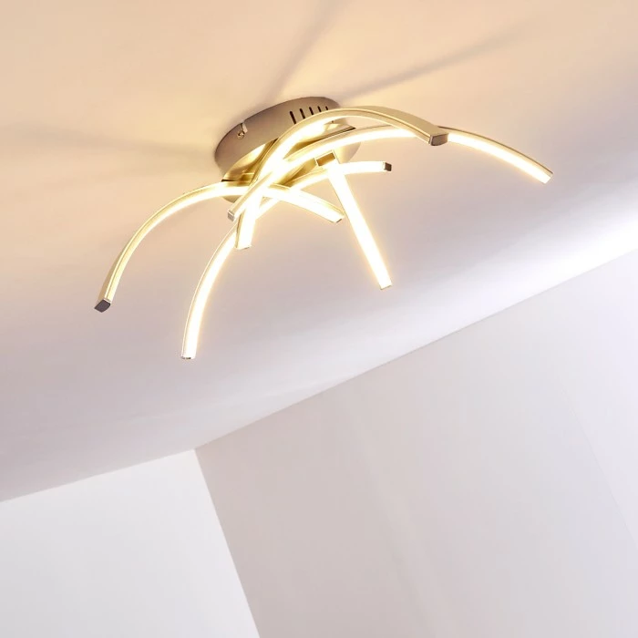 Hofstein Wikon Deckenleuchte LED Nickel-Matt, 5-flammig – Bild 17