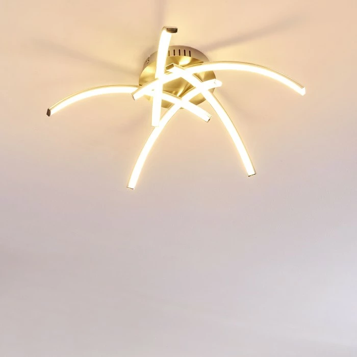 Hofstein Wikon Deckenleuchte LED Nickel-Matt, 5-flammig – Bild 20