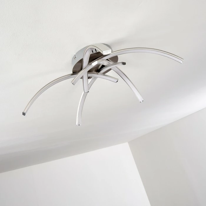 Hofstein Wikon Deckenleuchte LED Nickel-Matt, 5-flammig – Bild 21